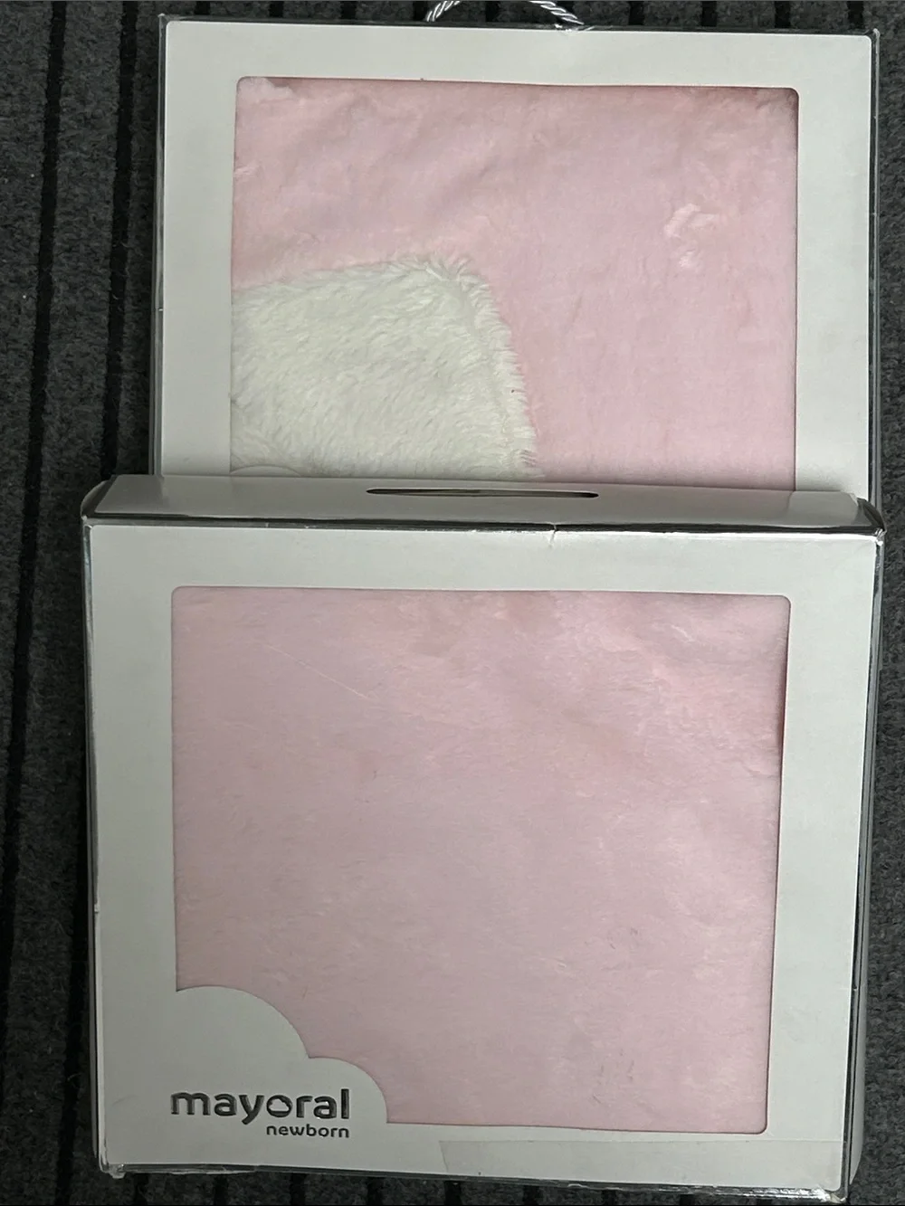 Mayoral Pink and Cream Super Soft Plush Newborn Baby Blanket. NWT